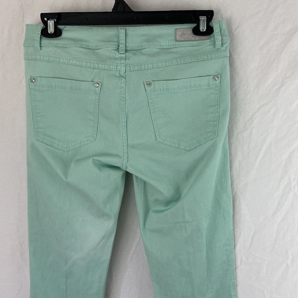 Vintage Baby Phat Light Lime Green Jeans Size 14 - Picture 5 of 9